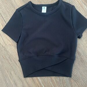 Yogalucious girls rib maisie. Color black. Size S 7-8.